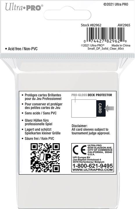 Image du produit Ultra Pro Clear PRO