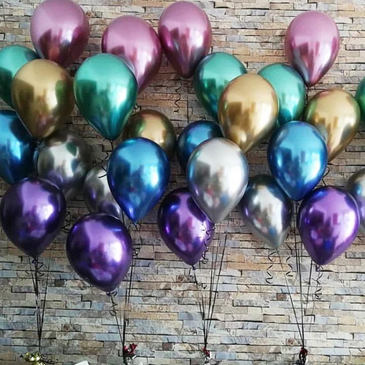 Produktbild Ueli Express 50 STK Metall Glanz Optik Latex Ballon 30cm Gold (1 x)