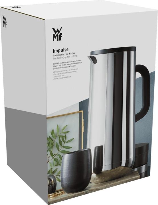Produktbild WMF Thermoskanne Isolierkanne 1,0l Impulse Tee Kaffee Trinkflasche Edelstahl (1 l)