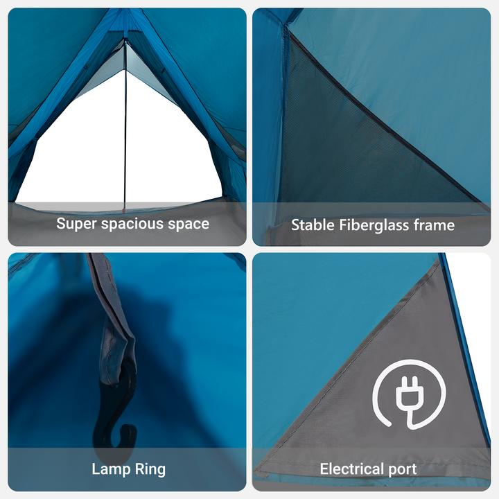 Produktbild VidaXL Camping-Zelt A-Frame 3-Personen Blau Wasserfest (3 Personen)