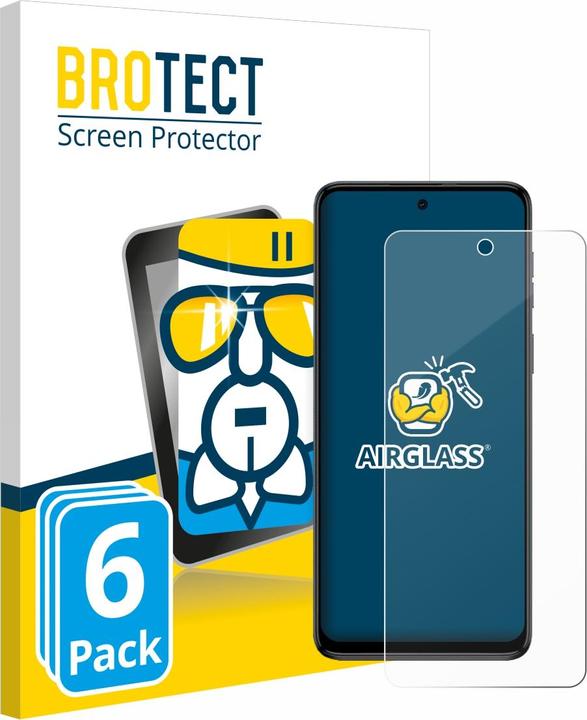 BROTECT AirGlass Panzerglasfolie (6 Stück, Motorola Moto G54)