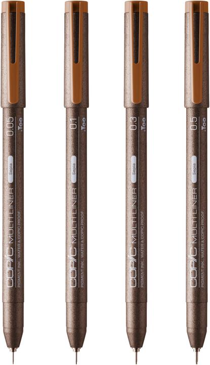Actual product image Copic Multiliner Sepia Set, 4 pieces assorted (Sepia, 4 x)