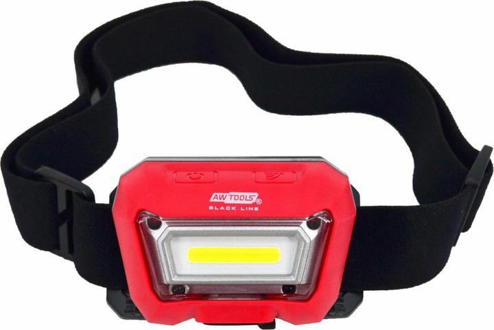 Awtools Black Line Latarka Czołowa Fronte Cob LED Z Czujnikiem Ruchu (300 lm)
