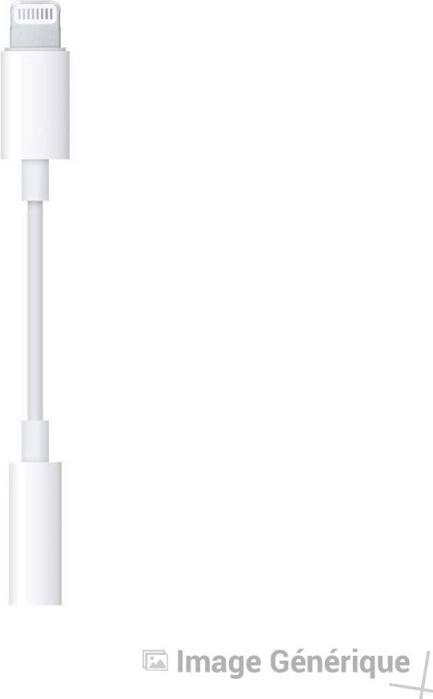 Produktbild No Name Adapter do APPLE Lightning na jack 3,5mm biały /white (żeński) AHFI bulk (Lightning, 3.5mm Buchse)