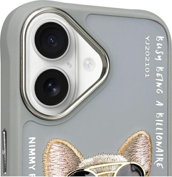 Produktbild Dog & Bone Nimmy case iPhone 16 6.1" gray Glasses Cool Dog (Apple iPhone 16)