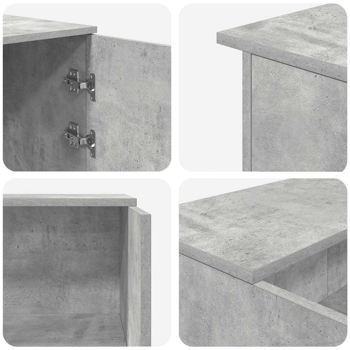 Image du produit VidaXL Comptoir d'accueil gris béton 180x50x103,5 cm bois composite Comptoir d'accueil