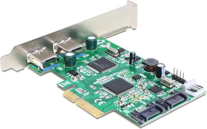 Produktbild Delock PCI-E Karte > 2 x extern USB 3.0 + 2 x intern SATA 6 Gb/s