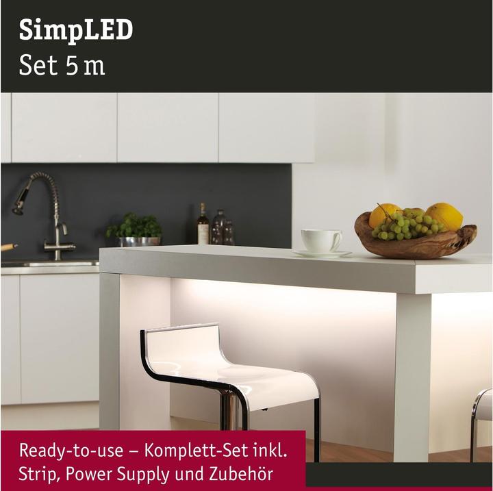 Immagine prodotto Paulmann SimpLED Stripe Set (Bianco caldo, 500 cm, Interno)