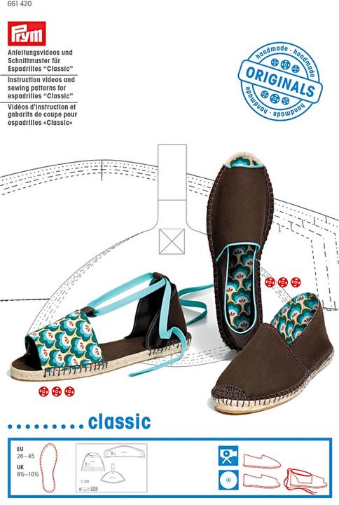 Prym Video di istruzioni per le espadrillas, Classico con modello