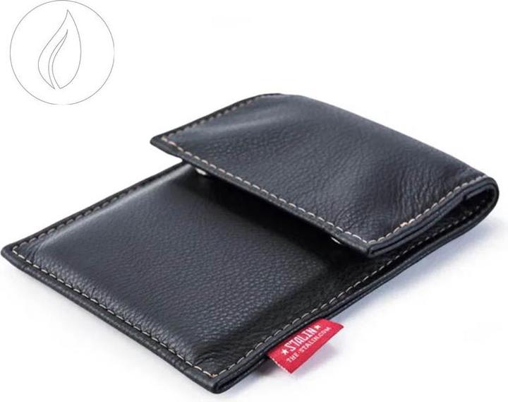 Stalin PhoneBag Echtleder Big+ schwarz mit dunkelgrauen Nähten (Universal)