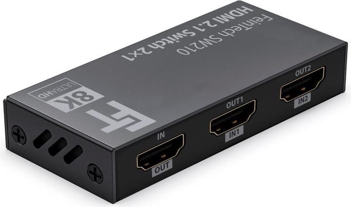 Produktbild FeinTech SW210 HDMI 2.1 8K Bi-Directional Switch 2 In 1 Out | Splitter 1 In 2 Out | Metal