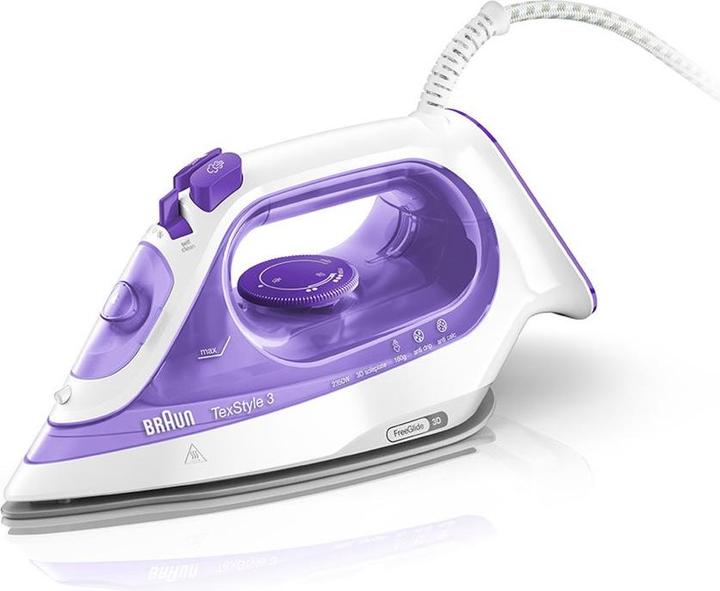 Actual product image Braun TexStyle 3 Dry & Steam Iron Purple (2350 W, 160 g/min)