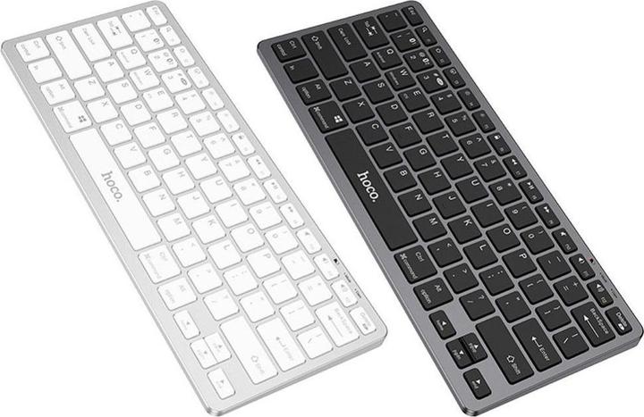 Actual product image Hoco Headphone with microphone EOL wireless keyboard QWERTY GM32 silver (Eng. Int., Cable)