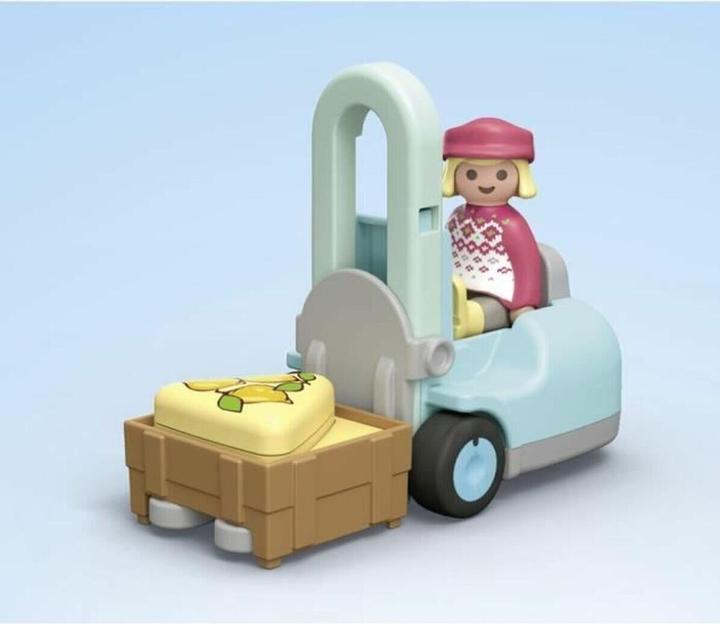Image du produit Playmobil 71691 Playm. 1.2.3 : Stand de marché bio & chariot élévateur (71691)