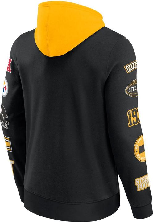 Immagine prodotto Fanatics Felpa con cappuccio con stampa sulle maniche Pittsburgh Steelers NFL - S (S)