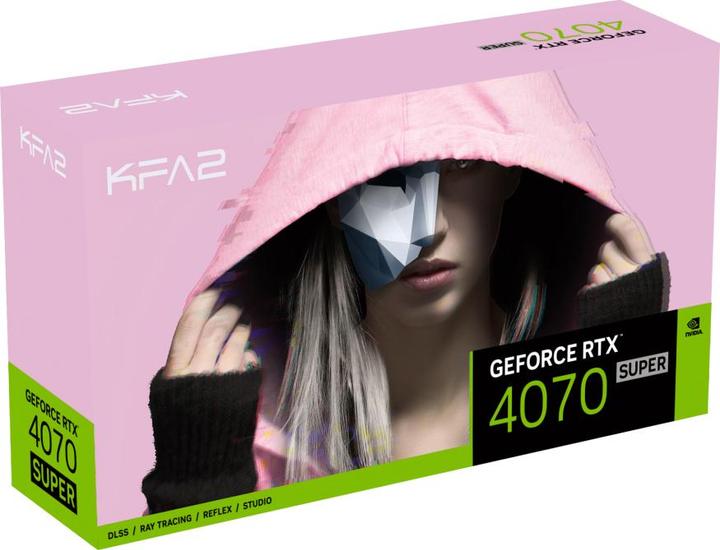 Image du produit KFA2 PCIe GeForce RTX™ 4070 Super EX GAMER Pink 1-Click OC 12GB GDDR6X 192-bit DP*3/HDMI DLSS 3 (12 Go)