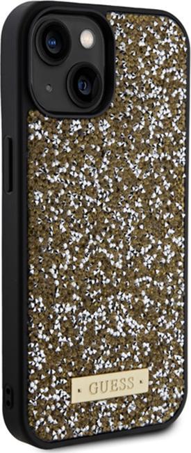 Image du produit Guess GUHCP15SPFGSBSD iPhone 15 6.1" żółty/yellow hardcase Rhinestone Metal Logo (Apple iPhone 14, Apple iPhone 15, Apple iPhone 13)