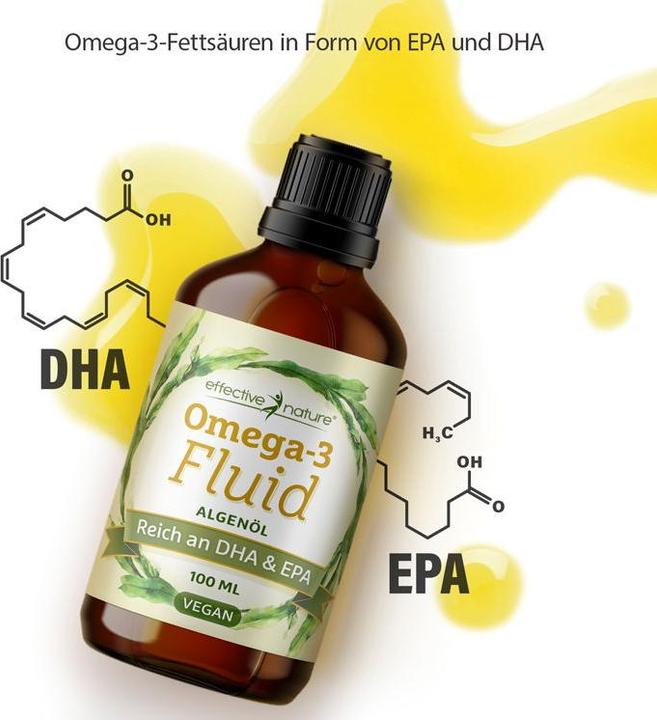 Actual product image Effective Nature Omega-3 algae oil vegan (1 Piece, Liquid)