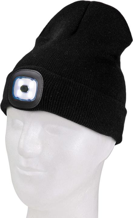 Dema Strickmütze mit Stirnlampe Schwarz