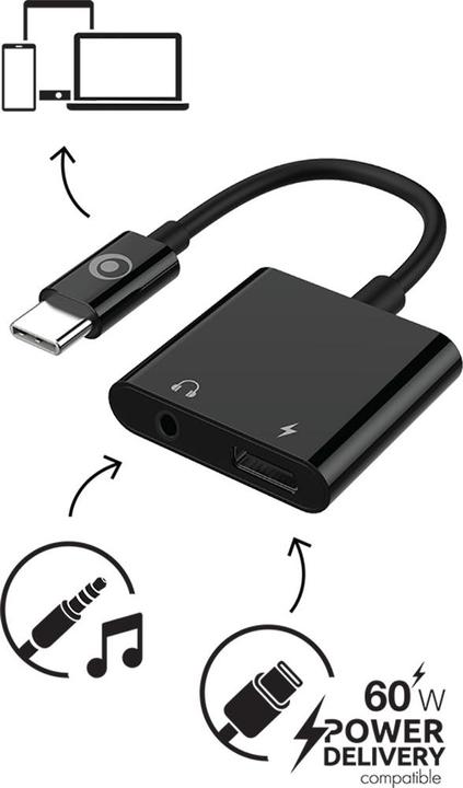 Produktbild Bigben USB-C / 3.5mm Klinke und USB-C Ladeadapter (USB Typ C, 3.5mm Klinke)