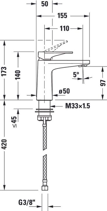Nährwerte und Zutaten Duravit EH-WT-MI S Tulum Ausl 110 o ZAG schwarz matt