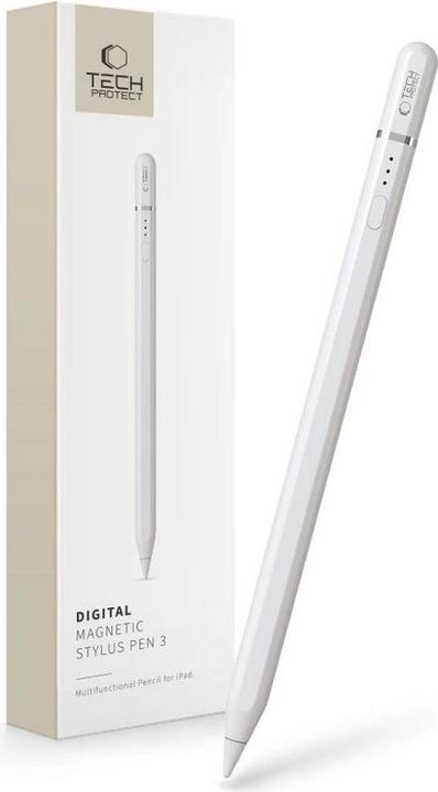 Image du produit Tech-Protect Stylet magnétique numérique 3 Magnetic Pen pour tablette iPad - Blanc