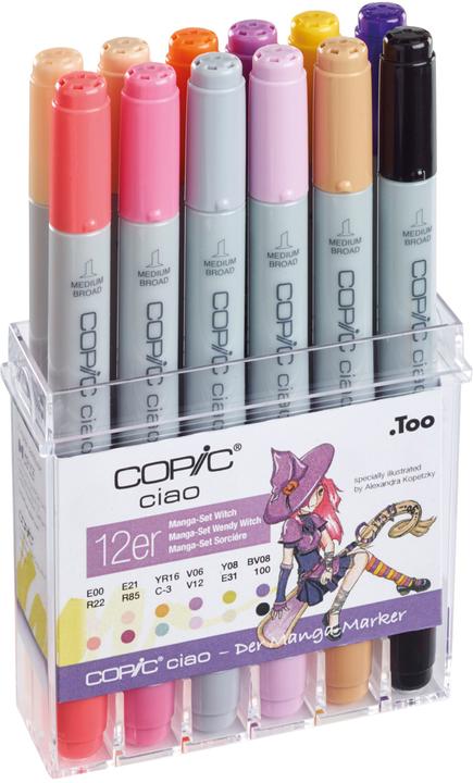 Actual product image Copic Graphic Marker Ciao Set of 12 Witch (Multicoloured, 12 x)