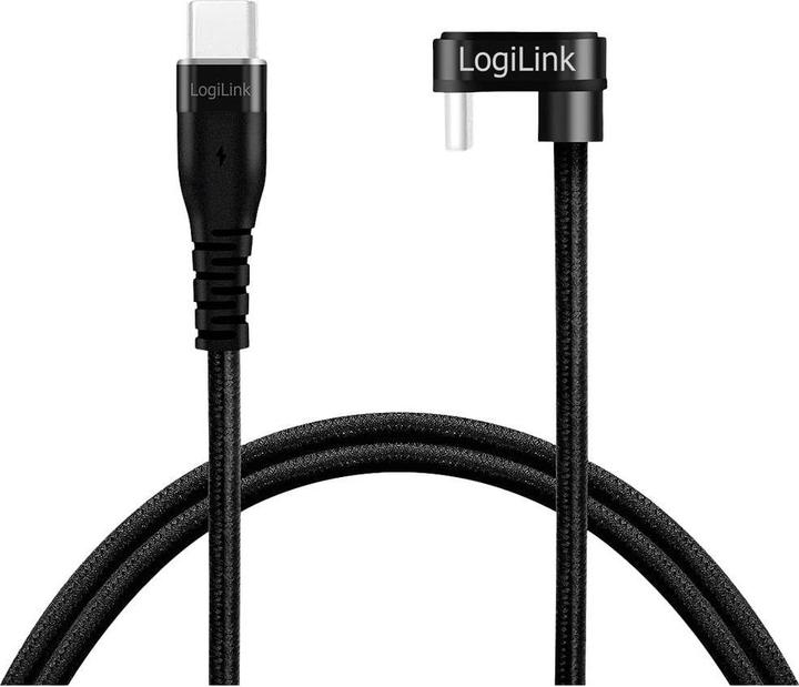 Immagine prodotto LogiLink Cavo USB 2.0 Type-C, da C/M 180° a USB-C/M, alluminio, nero, 2 m (2 m, USB 2.0, 60 W)