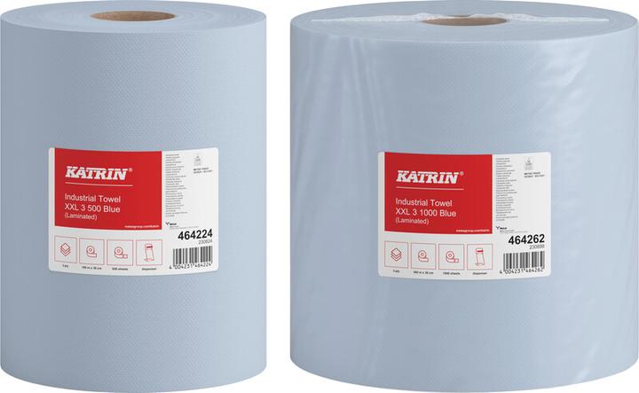 Produktbild Katrin Putzrolle Classic XXL3 Masse: 38 cm x 380 m (B x L) Werkstoff: Tissue Farbe: blau (1 x)