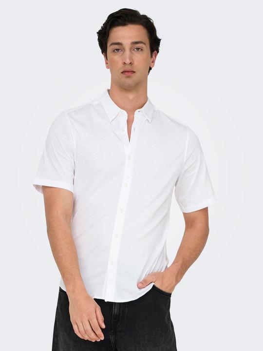Produktbild Only & Sons Onsrobin Button Under Ss Stretch Shirt (L)