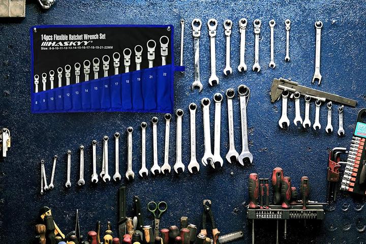 Produktbild Haskyy Gelenk-Ratschenschlüssel 14-Tlg Set