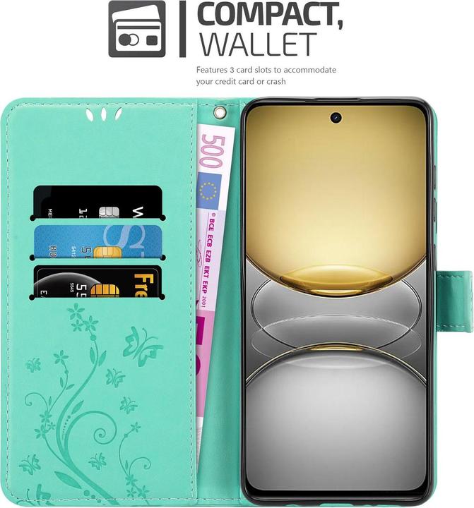 Produktbild Cadorabo Hülle für Realme C75 mit Blumen Muster (Siemens CC75)