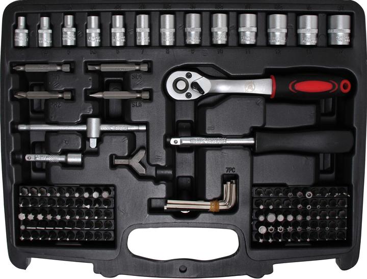 Actual product image BGS Socket Set 6.3 mm (1/4") / 12.5 mm (1/2") Drive Inch Sizes 174 pcs. (1/4")