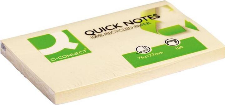 Q-Connect Sticky notes Quick Notes Recycling yellow (76 x 127 mm)