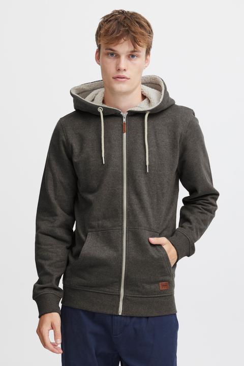Actual product image Blend Hulker Teddy Men's Zip Up Sweater Zipper Jacket With Teddy Fleece With Hood With Teddy Fur Lin (XL)