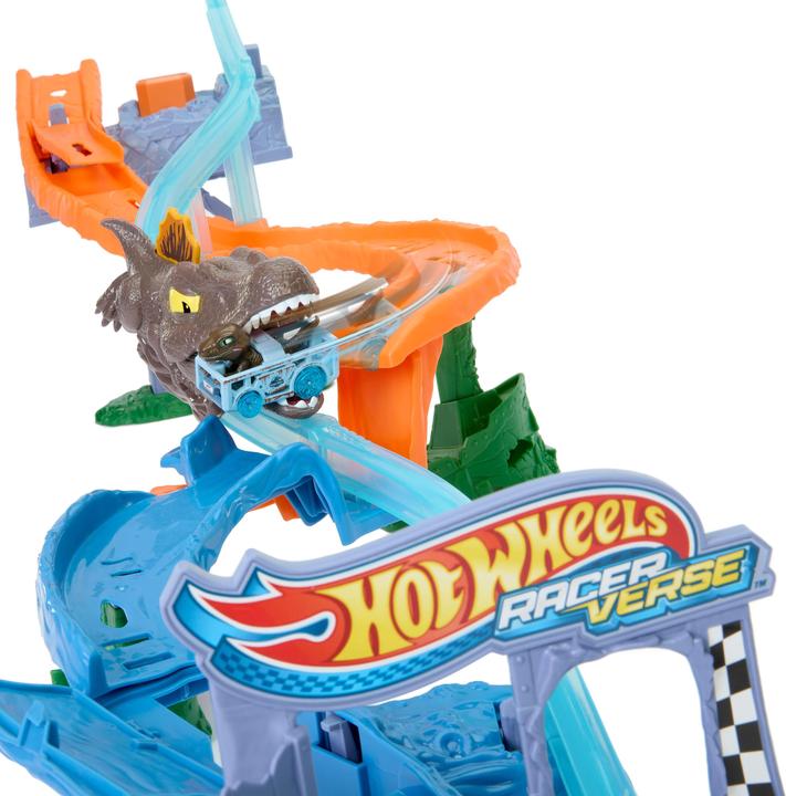 Image du produit Hot Wheels Hot Wheels-Coffret RacerVerse Jurassic World-avec dinosaure et piste