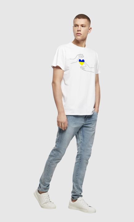Immagine prodotto Merchcode Maglietta Peace - 2 Hand Heart White Basic - 113083 (XL)