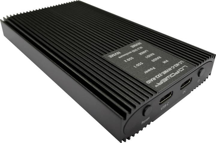 LC-Power LC-M2-C-NVME-2X2-RAID USB-C-Gehuse fr NVMe-M.2 retail (M.2 2280)