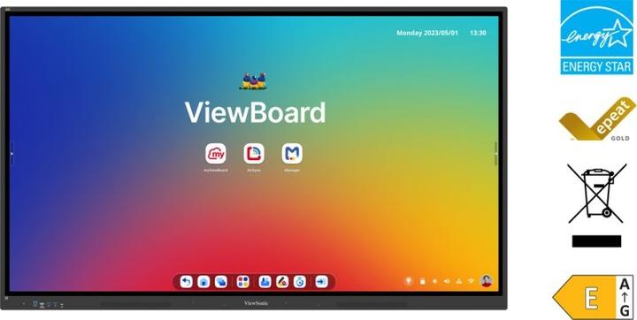 Actual product image Viewsonic 165,1cm IFP6534 16:9 HDMI/DP/USB-C/LAN to. 400nits (Speditionsversand) (3840 x 2160 Pixels, 65")
