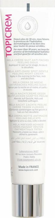 Image du produit Topicrem Mela Crème de nuit exfoliante douce anti-taches noires peelingujący krem na noc 40ml (40 ml, Crème de nuit)