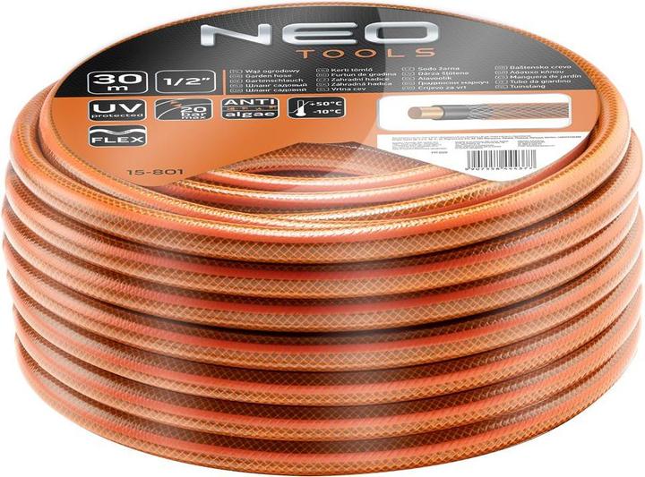 Immagine prodotto Neo Tools tubo da giardino 1/2 "x 30 m, 4 strati (15-801) (30 m, 50.80 mm)