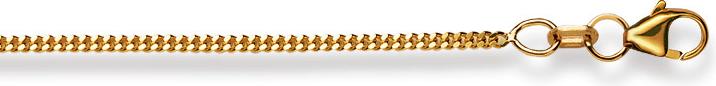 Natsumi Schmuck Halskette Gelbgold 9K/375 Panzer 1.8mm (375/9 K Gelbgold, 55 cm)