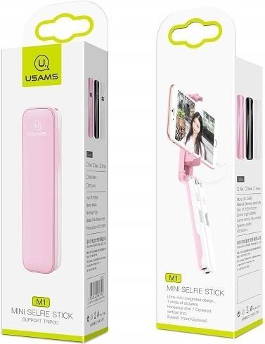 Immagine prodotto Usams Selfie Stick M1 Mini Bluetooth różowy/rosa ZB5601 (US-ZB056)