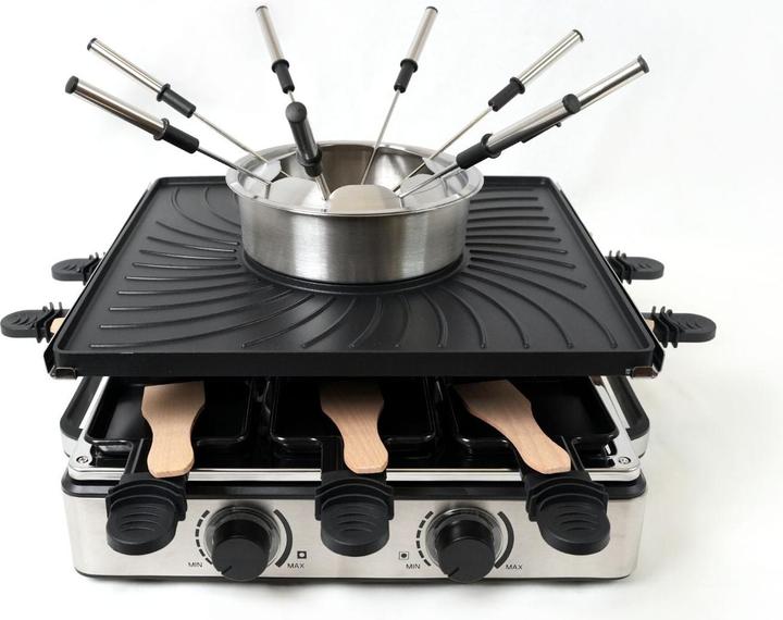 Immagine prodotto Hermex Raclette-Grill mit Fonduetopf Raclette-Set Fondue Chinoise Tischgrill