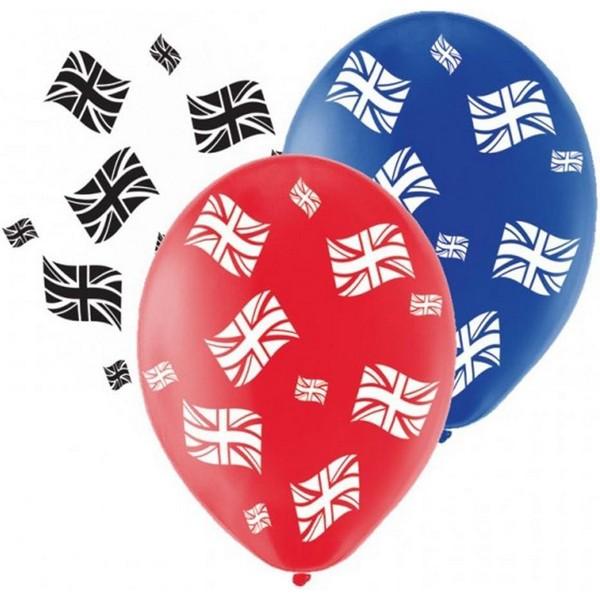 Image du produit Amscan Grande-Bretagne Ballons Union Jack en latex (pack de 6) (6 x)