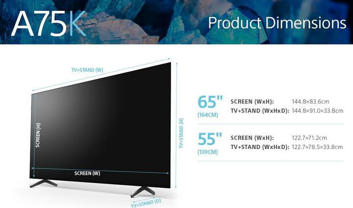Actual product image Sony OLED XR-55A75K (55", A75K, OLED, 4K, 2022)