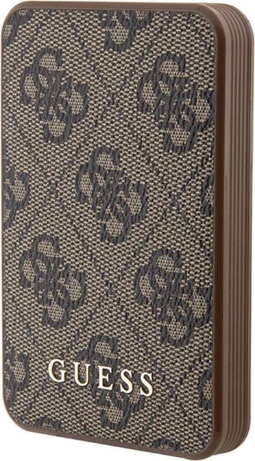 Produktbild Guess Powerbank 15W GUPB5LP4GEGW 5000mAh brązowy/brown 4G Leather Metal Logo (5000 mAh, 15 W)