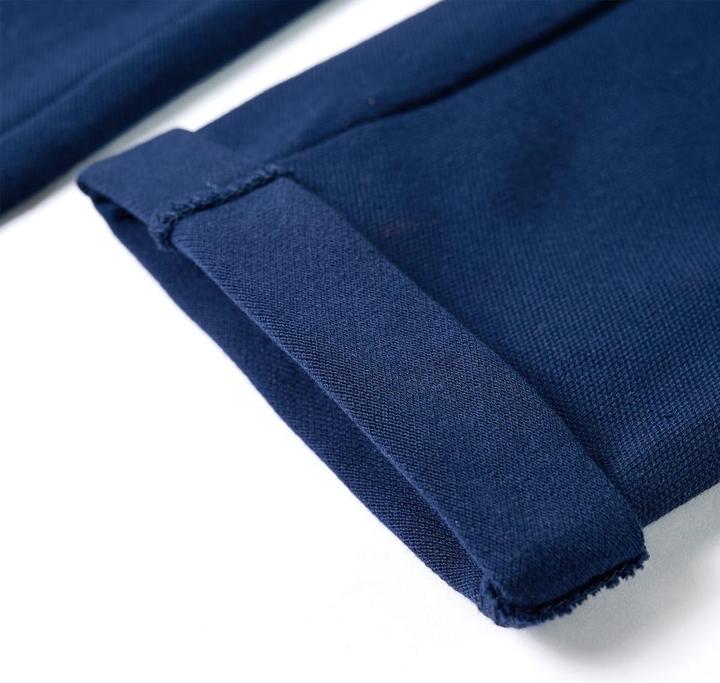 Actual product image VidaXL Children's trousers with drawstring navy blue 92,Material: 95 (92)