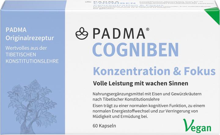 Nutritional values and ingredients Padma COGNIBEN Caps (60 Piece, Capsules, 52 g)