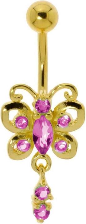 Immagine prodotto Bijouteria Piercing ventre (Acciaio chirurgico 316L, Vetro (di orologio), Rivestimento in PVD (colore oro), Ottone)